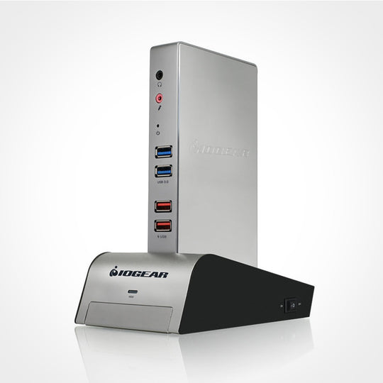 IOGEAR met(AL) Vault Dock USB 3.0 Docking Station with Built-in Backup Drive Enclosure
