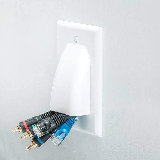 Vanco Slim Bulk Cable Wall Plate