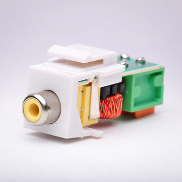 Composite RCA (Yellow) Balun over CAT5 Keystone Jack