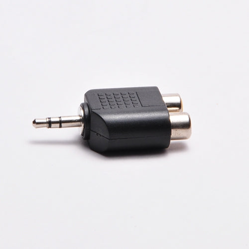 3.5mm Stereo Male to (2) RCA Female Adapter - Plastic