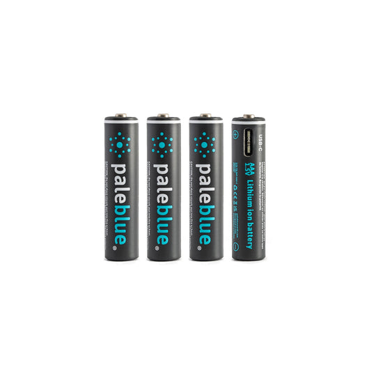 Pale Blue Lithium Ion USB-C Rechargeable AAA Batteries - 4 Pack