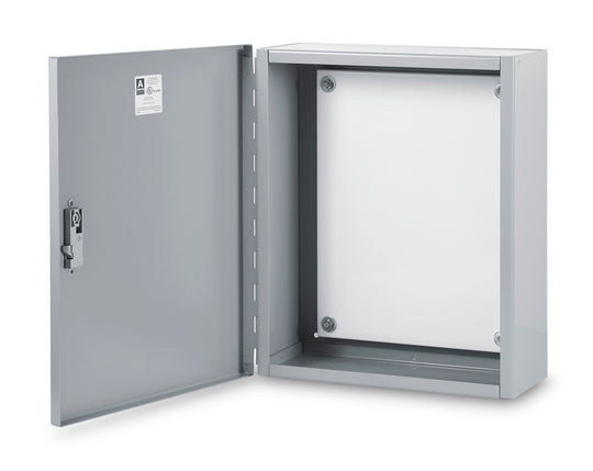 Austin AB-16166LM 16x16x6 Type 1 Large Hingecover OEM Cabinet - Includes Panel, Painted ANSI 61 Gray