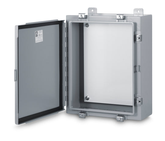 Austin AB-24208NF 24x20x8 Type 4 Single Door Enclosure - Painted ANSI 61 Gray