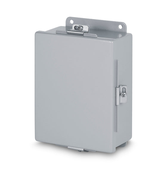 Austin AB-1084JFH 10x8x4 Type 4 JIC Continuous Hinge Box - Painted ANSI 61 Gray