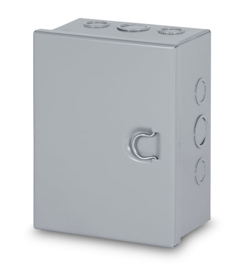 Austin AB-12124HCGK 12x12x4 Type 1 Hingecover Junction Box - With ko's, Painted ANSI 61 Gray