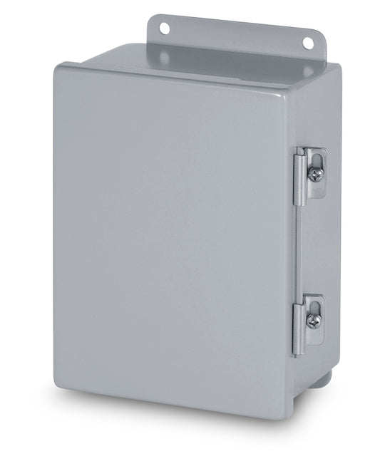 Austin AB-1084JH 10x8x4 Type 12 JIC Continuous Hinge Box - Painted ANSI 61 Gray
