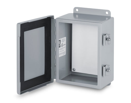 Austin AB-884JH 8x8x4 Type 12 JIC Continuous Hinge Box - Painted ANSI 61 Gray