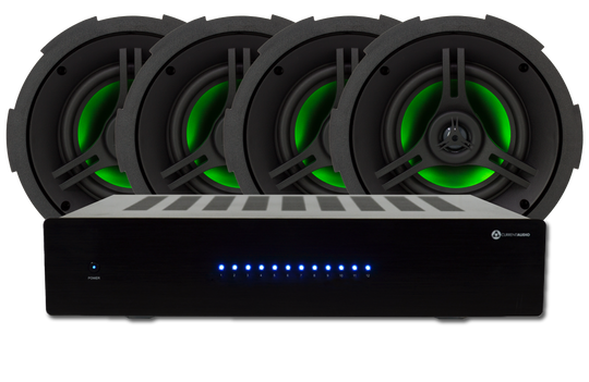 Current AudioAMP1270 6 Zone 12 Channel 70 Watts Per Channel Amplifier plus 6 pairs CS650FL 6.5" In-ceiling Signature Series Speaker Bundle