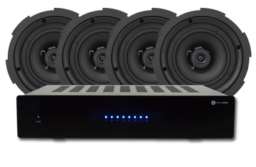 Current AudioAMP870 4 Zone 8 Channel 70 Watts Per Channel Amplifier plus 4 pairs BCS65FL 6.5