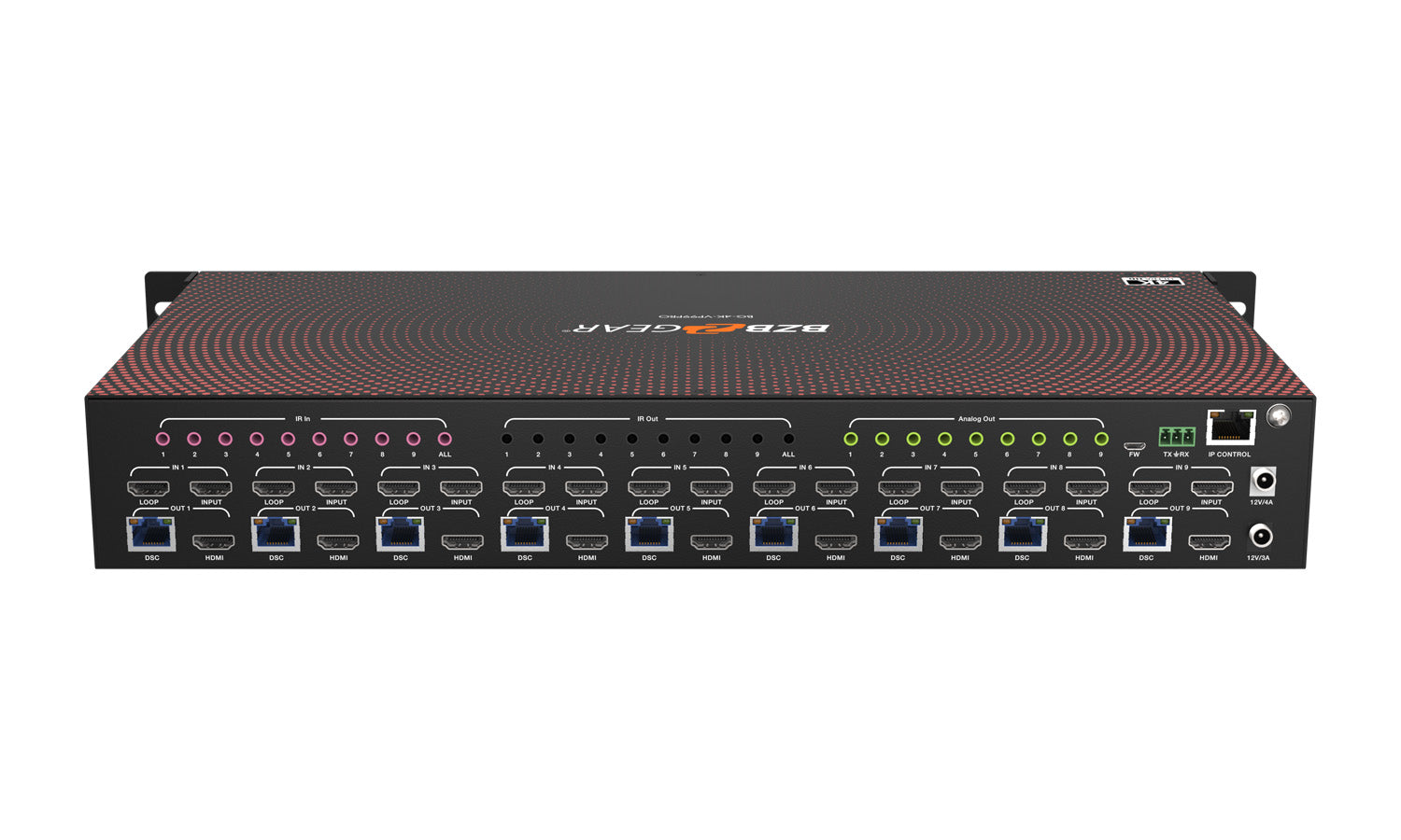 BZBGEAR 9×9 4K UHD Seamless HDMI Matrix Switcher – FireFold