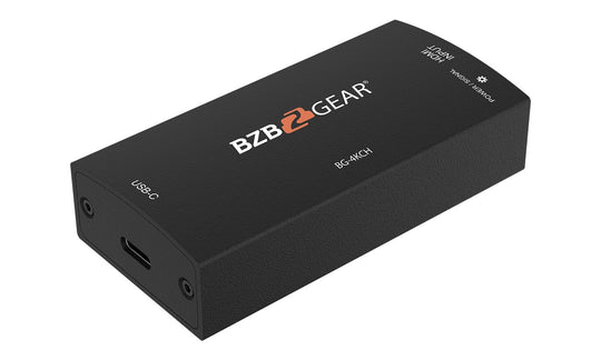 BZBGEAR 4K UHD/1080P FHD USB-C Video Capture Device/Box with Scaler