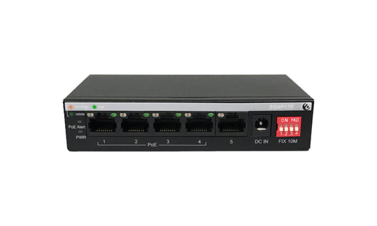 BZBGEAR 5-Port 10/100/1000 Mbps Gigabit POE Ethernet switch
