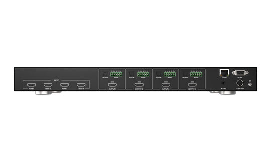 BZBGEAR UHD HDMI 2.1 Matrix Switcher with Audio De-embedder (8K60, 4K120 4:4:4 10bit VRR, FVA, ALLM support) - 4x4
