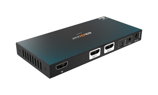 BZBGEAR 8K UHD HDMI 2.1 Splitter with Audio De-embedder (8K60 4K120 4:4:4 10bit VRR,FVA,ALLM support) - 1x2