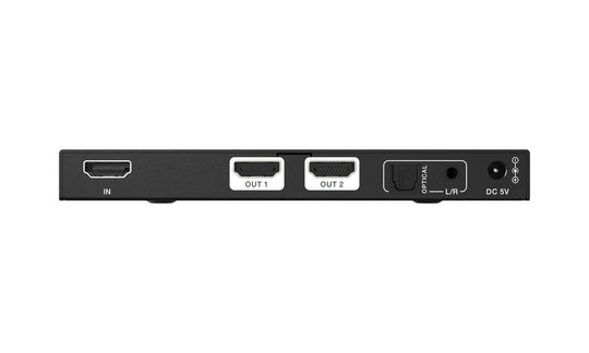BZBGEAR 8K UHD HDMI 2.1 Splitter with Audio De-embedder (8K60 4K120 4:4:4 10bit VRR,FVA,ALLM support) - 1x2