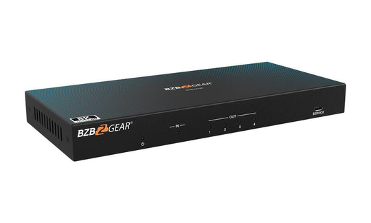 BZBGEAR 8K UHD HDMI 2.1 Splitter with Audio De-embedder (8K60 4K120 4:4:4 10bit VRR,FVA,ALLM support) - 1x4