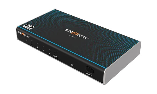 BZBGEAR 8K UHD Ultra Slim HDMI 2.1 Switcher (8K60, 4K120Hz 4:4:4 10bit) - 4x1