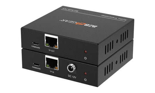 BZBGEAR Stereo/TOSLINK/COAX Audio Extender (Transmitter/Receiver) over Cat5e/6/7 up to 950ft