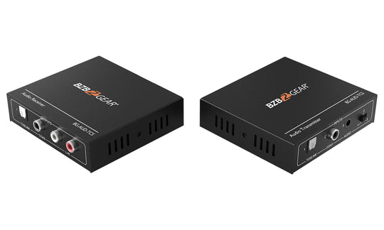 BZBGEAR Stereo/TOSLINK/COAX Audio Extender (Transmitter/Receiver) over Cat5e/6/7 up to 950ft