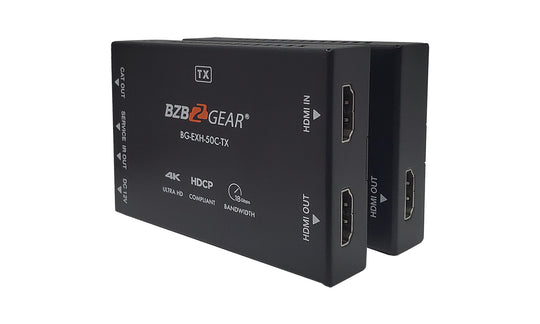 BZBGEAR 4K 18Gbps HDMI Extender with Bi-directional IR over a Single Cat5e/6 up to 165ft
