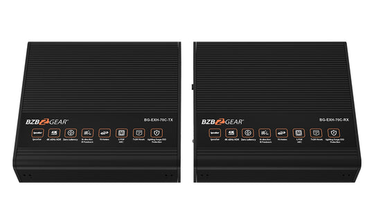 BZBGEAR 4K 18Gbps HDMI Extender with Bi-directional IR and Zero Latency up to 70m