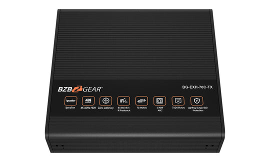 BZBGEAR 4K 18Gbps HDMI Extender with Bi-directional IR and Zero Latency up to 70m