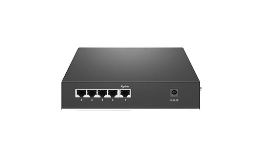 5-Port 1G Ethernet L2 Unmanaged PoE+ Switch,4 x PoE+ Ports @60W, Metal, Fanless, Desktop/Wall-Mount by FS