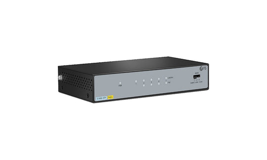 5-Port 1G Ethernet L2 Unmanaged PoE+ Switch,4 x PoE+ Ports @60W, Metal, Fanless, Desktop/Wall-Mount by FS