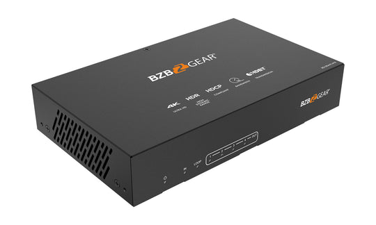BZBGEAR 1X4 4K 18Gbps UHD HDMI HDBaset Splitter/Distribution Amplifier over Single Category 5e/6/7 Cable