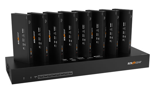 BZBGEAR 1X8 4K 18Gbps UHD HDMI HDBaset Splitter/Distribution Amplifier over Single Category 5e/6/7 Cable