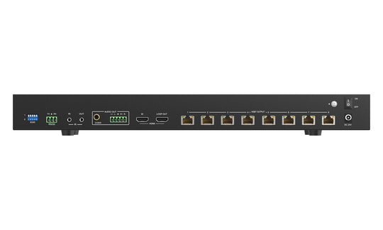 BZBGEAR 1X8 4K 18Gbps UHD HDMI HDBaset Splitter/Distribution Amplifier over Single Category 5e/6/7 Cable