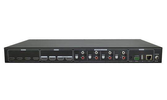 BZBGEAR 4K 60Hz 18Gbps HDMI and Audio Matrix Switcher with Downscaling/AOC Support