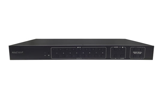 BZBGEAR 4K 60Hz 18Gbps HDMI and Audio Matrix Switcher with Downscaling/AOC Support