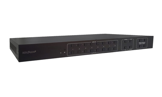BZBGEAR 4K 60Hz 18Gbps HDMI and Audio Matrix Switcher with Downscaling/AOC Support