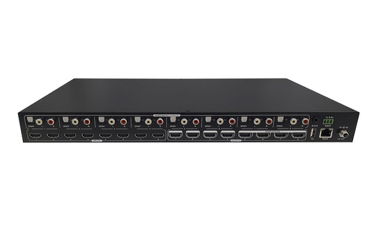 BZBGEAR 4K 60Hz 18Gbps HDMI and Audio Matrix Switcher with Downscaling/AOC Support