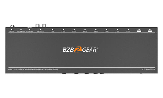 BZBGEAR 8-Port HDMI 4K 18Gbps 60Hz Splitter/Distribution Amplifier w/CEC Turn On/Off TV