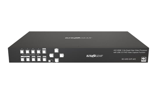 BZBGEAR 4K/UHD 4X2 Seamless Multiviewer/Presentation Switcher/Scaler with USB Capture Card