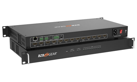 BZBGEAR 3X3 4K 18Gbps UHD HDMI 2.0 Video Wall Processor/Controller with Audio and IP/RS232 Control