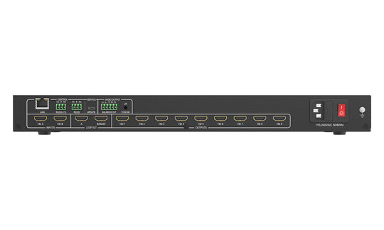 BZBGEAR 3X3 4K 18Gbps UHD HDMI 2.0 Video Wall Processor/Controller with Audio and IP/RS232 Control