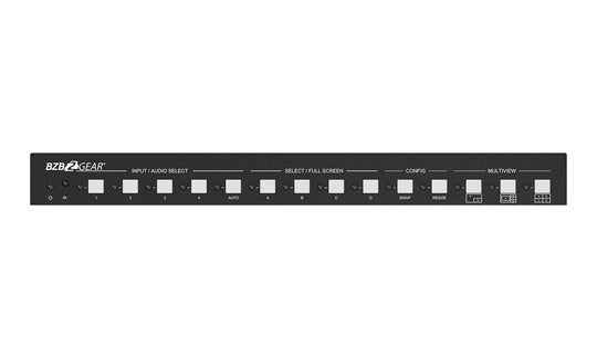 BZBGEAR 4X1 4K UHD HDMI Seamless Multiviewer/Switcher/Scaler with Audio and RS-232 Support