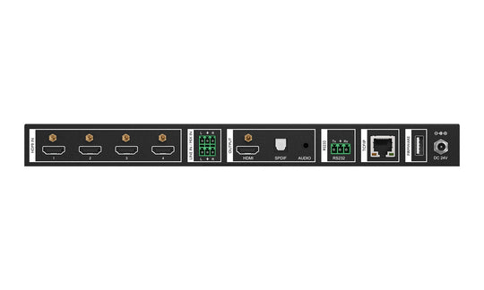BZBGEAR 4X1 4K UHD HDMI Seamless Multiviewer/Switcher/Scaler with Audio and RS-232 Support