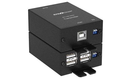 BZBGEAR 4-Port USB 2.0 Extender over Single Cat.X Cable up to 260FT