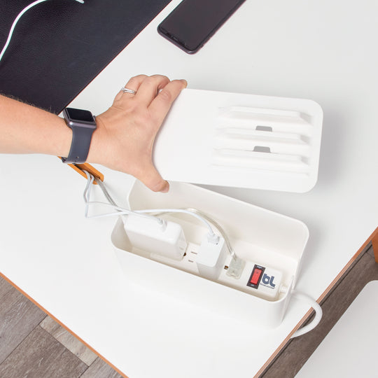 Bluelounge Cablebox Mini Station Cable Management System w/ Surge Protector