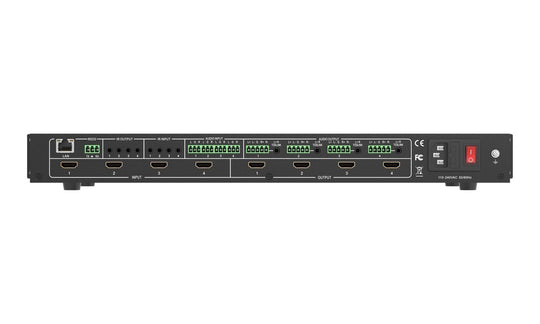 BZBGEAR 4X4 4K 18Gbps UHD HDMI Video Wall Processor & Seamless Matrix Switcher with Scaler/IR/Audio/IP and RS-232