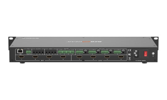BZBGEAR 4X4 4K 18Gbps UHD HDMI Video Wall Processor & Seamless Matrix Switcher with Scaler/IR/Audio/IP and RS-232