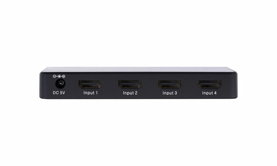 BZBGEAR 4-Port 4K 18Gbps 60Hz HDMI Switcher with IR Remote Control