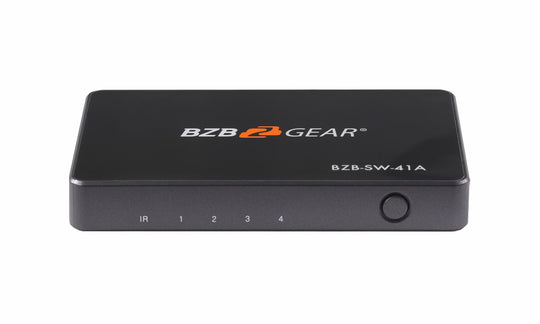 BZBGEAR 4-Port 4K 18Gbps 60Hz HDMI Switcher with IR Remote Control