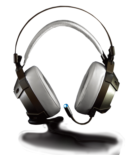 Velocilinx Boudica VXGM-HS71S-21O-WH 7.1 Surround Sound USB Gaming Headset, Silver and White