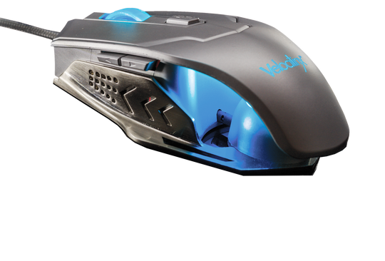 Velocilinx Boudica VXGM-MS5B-10K-SL Optical Gaming Mouse, Silver and Gray