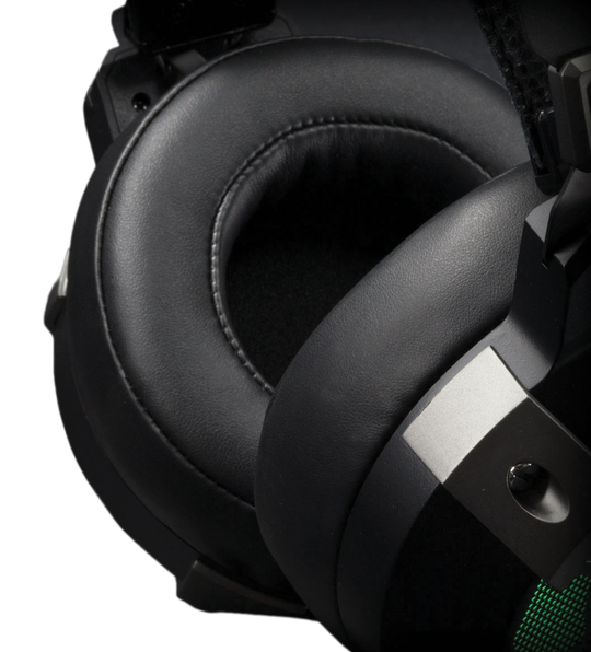 Velocilinx Brennus VXGM-HS71S-21O-BK 7.1 Surround Sound USB Gaming Headset, Silver and Black